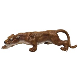 Statuette puma en fonte